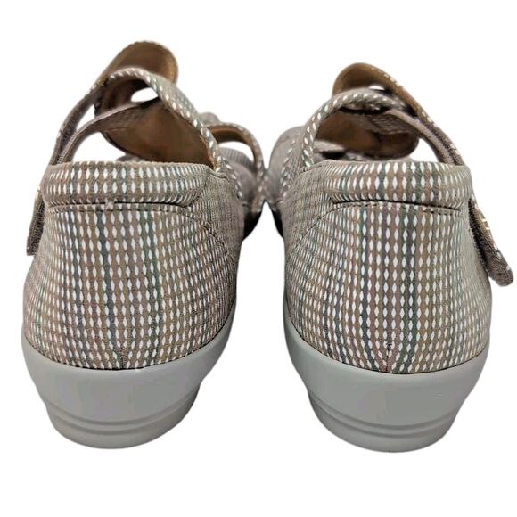 Ziera Doxie Sandals Women's EU 41 W US 10.5 Cross Strap Leather Neutral Print - Picture 4 of 16